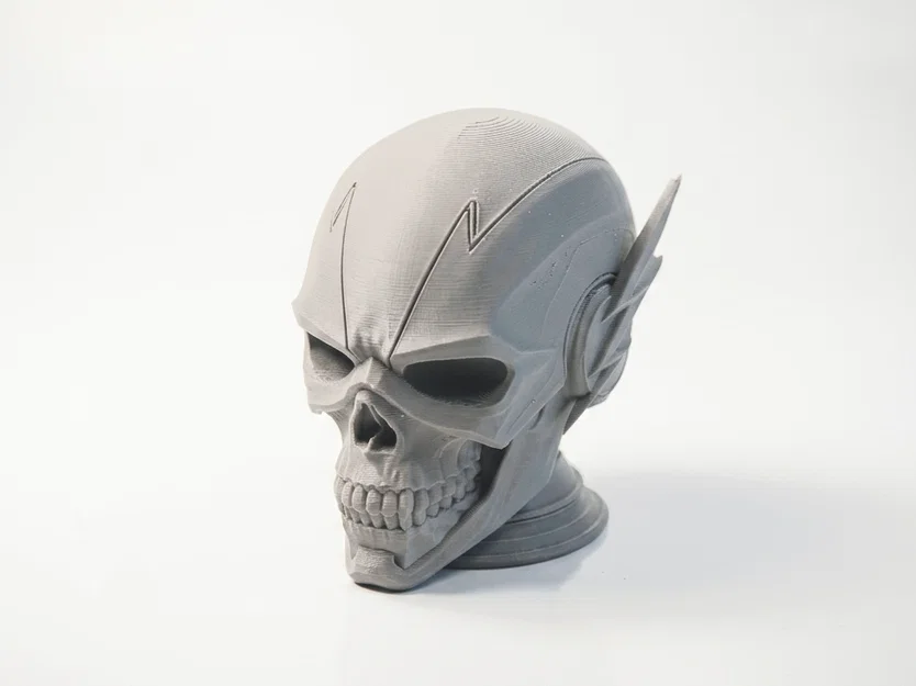 Flash Skull Sculpture - Mẫu Đầu Lâu Gothic Độc Đáo Để In 3D - Image 1