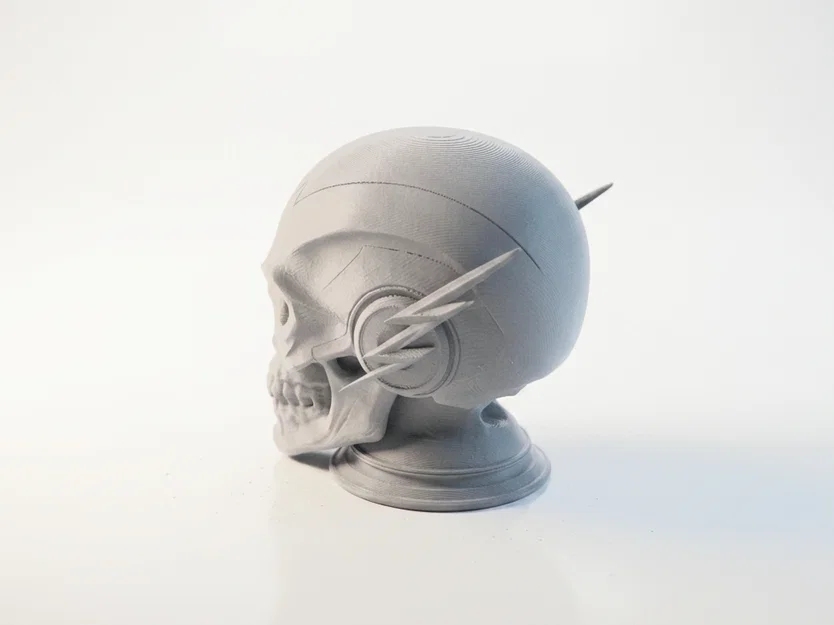 Flash Skull Sculpture - Mẫu Đầu Lâu Gothic Độc Đáo Để In 3D - Image 4