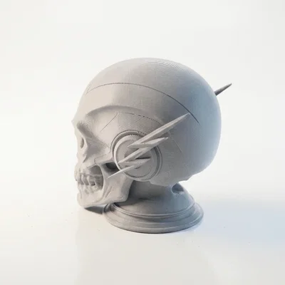 Flash Skull Sculpture - Mẫu Đầu Lâu Gothic Độc Đáo Để In 3D