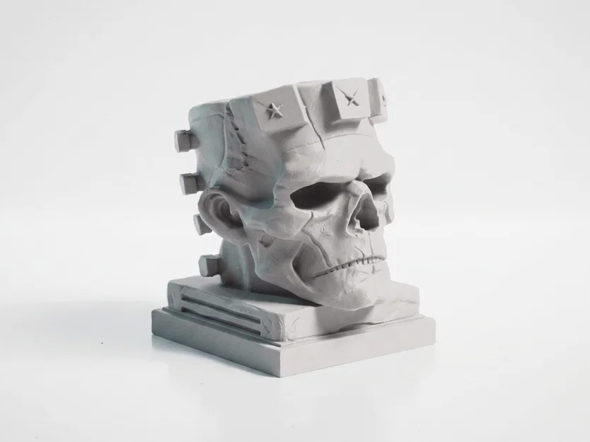 Mô hình đầu lâu quái vật Frankenstein phong cách Gothic (File in 3D) - Image 2