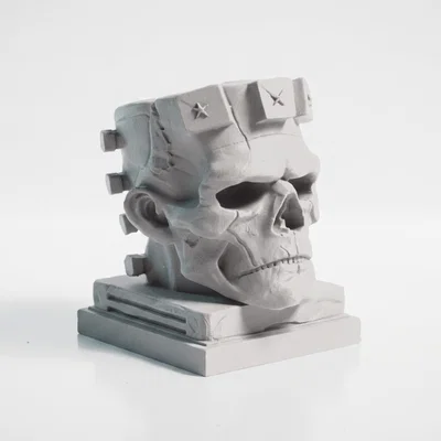 Mô hình đầu lâu quái vật Frankenstein phong cách Gothic (File in 3D)