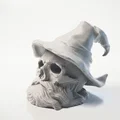 Tượng Đầu Lâu Phù Thủy Độc Đáo - Mô Hình 3D Fantasy Sưu Tầm - Thumbnail 1