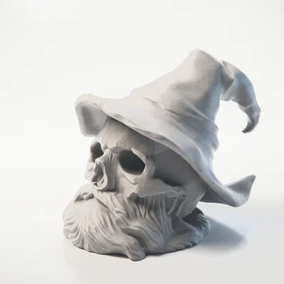 Tượng Đầu Lâu Phù Thủy Độc Đáo - Mô Hình 3D Fantasy Sưu Tầm