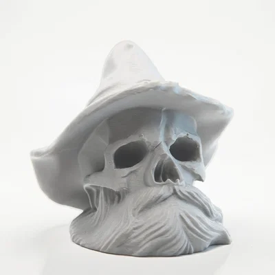 Tượng Đầu Lâu Phù Thủy Độc Đáo - Mô Hình 3D Fantasy Sưu Tầm