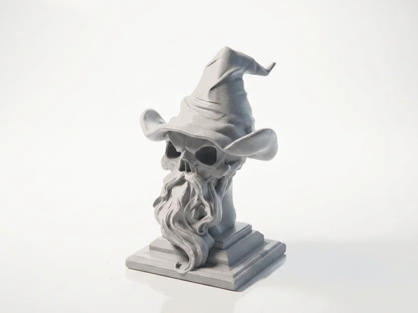 Tượng Đầu Lâu Phù Thủy - Mô hình 3D in để bàn phong cách Fantasy - Image 1
