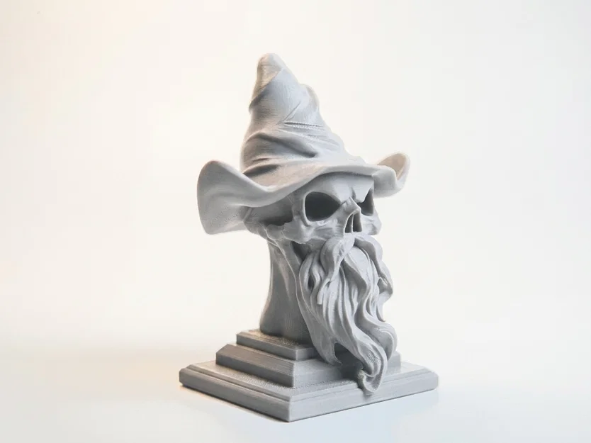 Tượng Đầu Lâu Phù Thủy - Mô hình 3D in để bàn phong cách Fantasy - Image 2