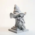 Tượng Đầu Lâu Phù Thủy - Mô hình 3D in để bàn phong cách Fantasy - Thumbnail 2