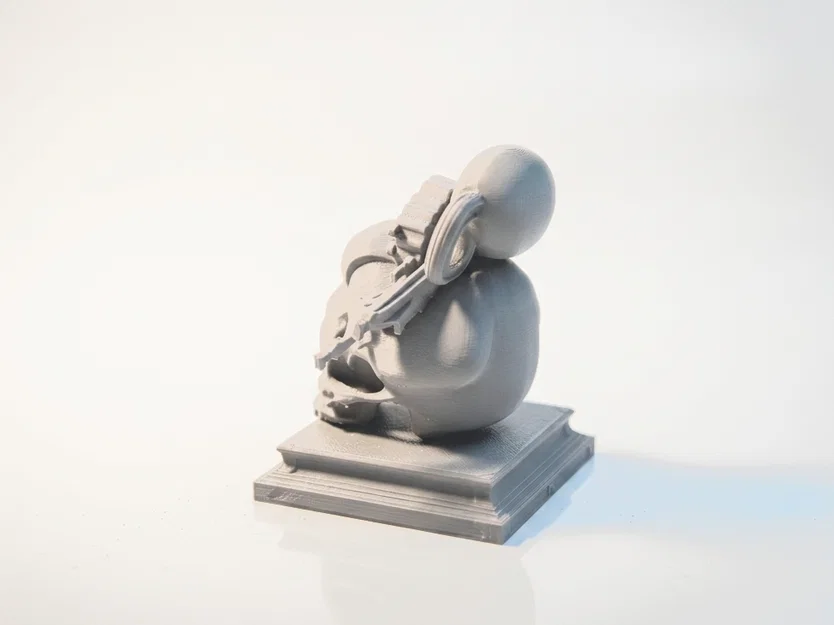 Tượng Đầu Lâu Geisha Phong Cách Nghệ Thuật Nhật Bản (Mô hình in 3D) - Image 4
