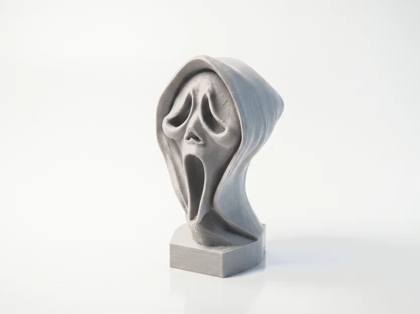 Tượng Đầu Lâu Ghostface Kinh Dị - Mẫu In 3D Độc Đáo - Image 1