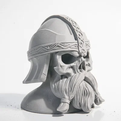 Mô hình 3D điêu khắc đầu lâu người lùn Gimli phong cách Fantasy