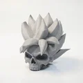Tượng Đầu Lâu Hoa Sen Phong Cách Gothic - Mô Hình In 3D Độc Đáo - Thumbnail 1