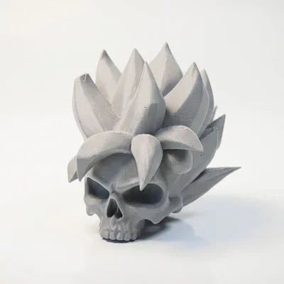 Tượng Đầu Lâu Hoa Sen Phong Cách Gothic - Mô Hình In 3D Độc Đáo