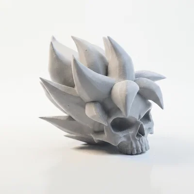 Tượng Đầu Lâu Hoa Sen Phong Cách Gothic - Mô Hình In 3D Độc Đáo