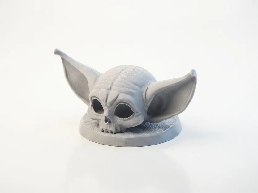 Mô hình 3D in ấn Grogu Skull phong cách Gothic Star Wars - Image 1