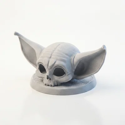 Mô hình 3D in ấn Grogu Skull phong cách Gothic Star Wars