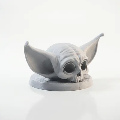 Mô hình 3D in ấn Grogu Skull phong cách Gothic Star Wars