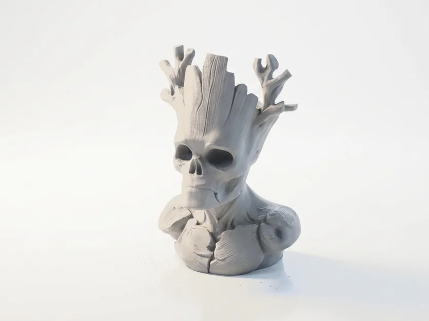 Tượng đầu lâu Groot phong cách Gothic - File in 3D - Image 1