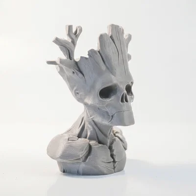 Tượng đầu lâu Groot phong cách Gothic - File in 3D
