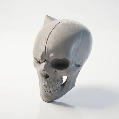 Mô hình 3D Bán diện sọ người - Decor phong cách Gothic