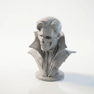 Mô hình 3D Bán thân Doctor Strange Nửa mặt Đầu lâu