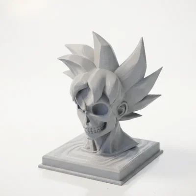 Mô hình 3D tượng Goku bán diện đầu lâu - Bản in Anime độc lạ