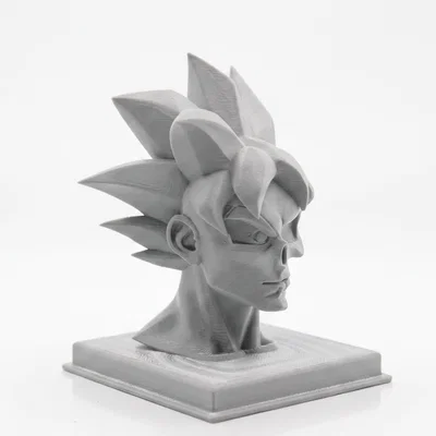 Mô hình 3D tượng Goku bán diện đầu lâu - Bản in Anime độc lạ
