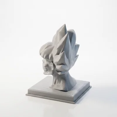 Mô hình 3D tượng Goku bán diện đầu lâu - Bản in Anime độc lạ