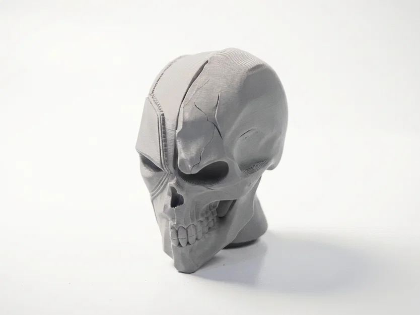 Mô Hình Điêu Khắc Đầu Lâu Deadpool Nửa Mặt In 3D - Image 1