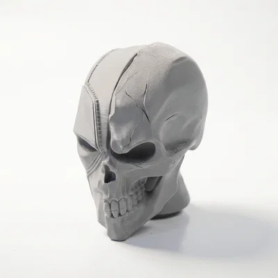 Mô Hình Điêu Khắc Đầu Lâu Deadpool Nửa Mặt In 3D