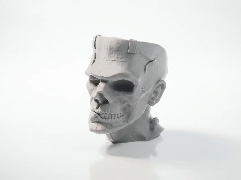 Mô hình điêu khắc 3D nửa sọ Frankenstein - Độc đáo và ma mị - Image 1