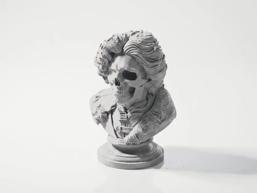 Tượng Bán Thân Đầu Lâu Nửa Mặt Phong Cách Gothic - Mẫu In 3D - Image 1