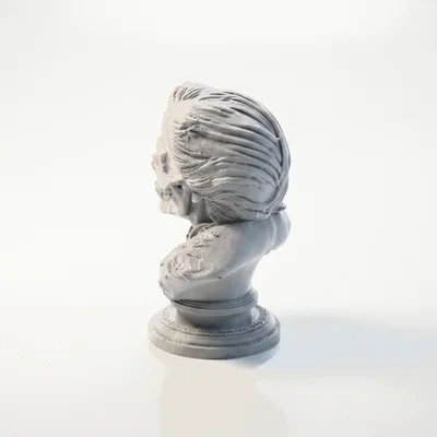 Tượng Bán Thân Đầu Lâu Nửa Mặt Phong Cách Gothic - Mẫu In 3D