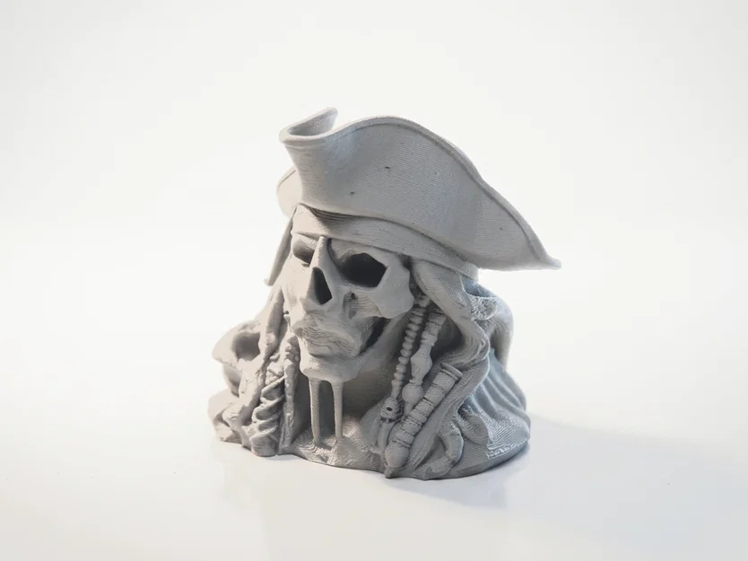 Mô hình 3D đầu lâu Jack Sparrow cực chất (Half Skull Face) - Image 1