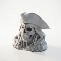 Mô hình 3D đầu lâu Jack Sparrow cực chất (Half Skull Face) - Thumbnail 1
