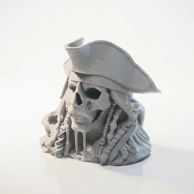 Mô hình 3D đầu lâu Jack Sparrow cực chất (Half Skull Face)