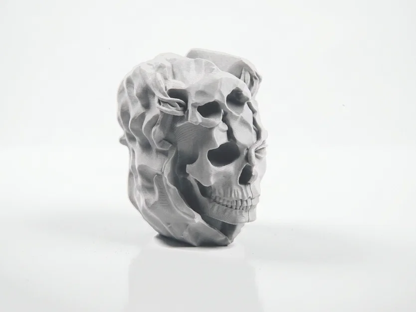 Mô hình điêu khắc 3D nửa mặt đầu lâu - Độc đáo và đầy ma mị - Image 2