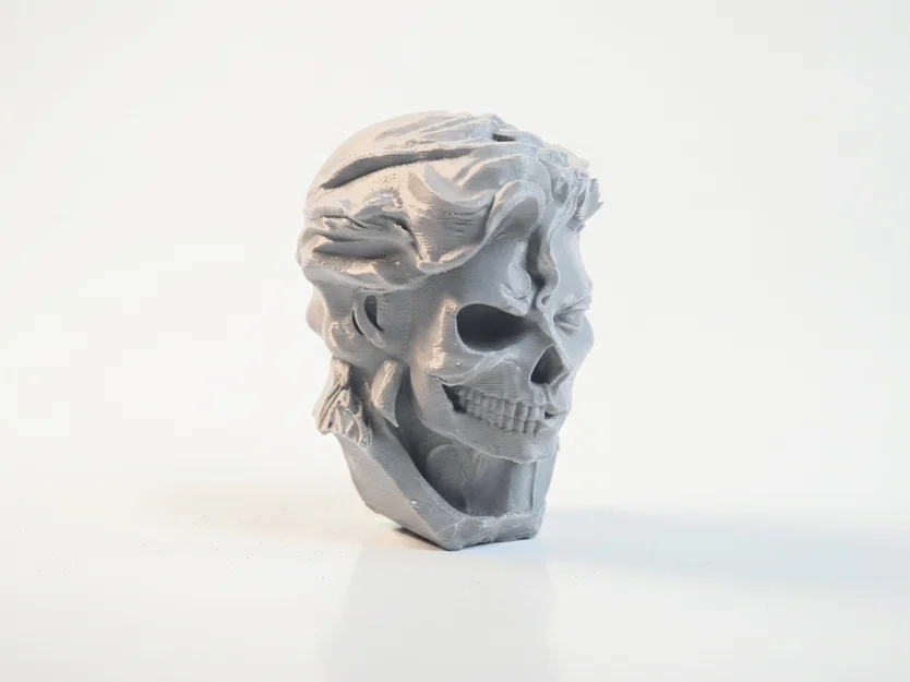 Mô hình 3D Điêu khắc Nửa mặt Đầu lâu Nghệ thuật Gothic - Image 2