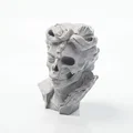 Mô hình Điêu khắc Đầu lâu Gothic Nửa mặt in 3D - Thumbnail 1