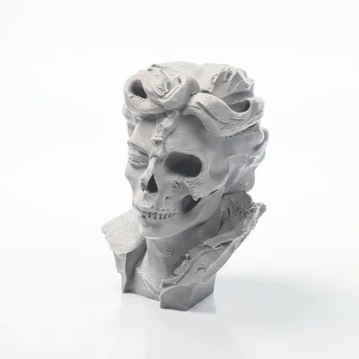 Mô hình Điêu khắc Đầu lâu Gothic Nửa mặt in 3D