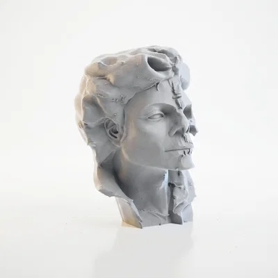 Mô hình Điêu khắc Đầu lâu Gothic Nửa mặt in 3D