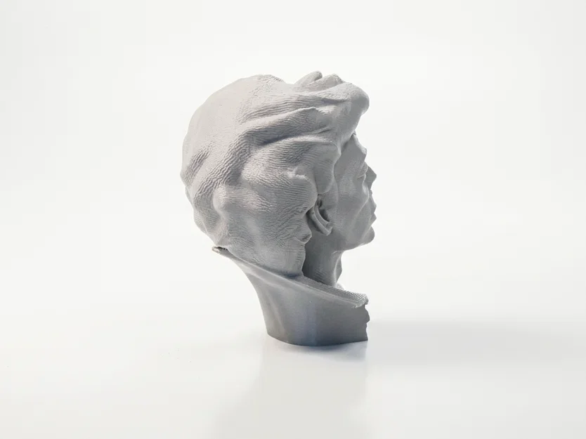 Mô hình Điêu khắc Đầu lâu Gothic Nửa mặt in 3D - Image 3