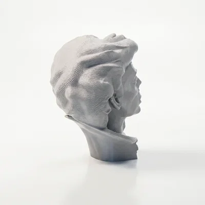 Mô hình Điêu khắc Đầu lâu Gothic Nửa mặt in 3D