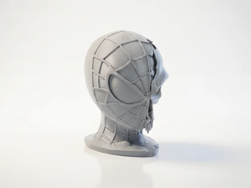 Mô hình đầu lâu nứt 3D (Half Skull Face Figurine Sculpture) - Image 2