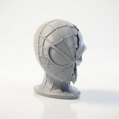Mô hình đầu lâu nứt 3D (Half Skull Face Figurine Sculpture)