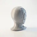 Mô hình đầu lâu nứt 3D (Half Skull Face Figurine Sculpture) - Thumbnail 3