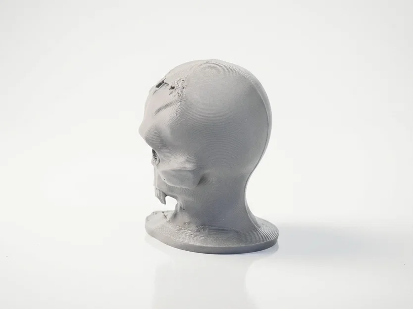 Mô hình đầu lâu nứt 3D (Half Skull Face Figurine Sculpture) - Image 4