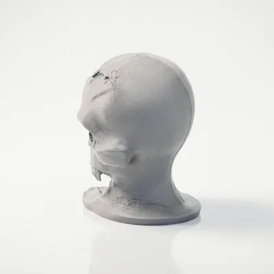 Mô hình đầu lâu nứt 3D (Half Skull Face Figurine Sculpture)
