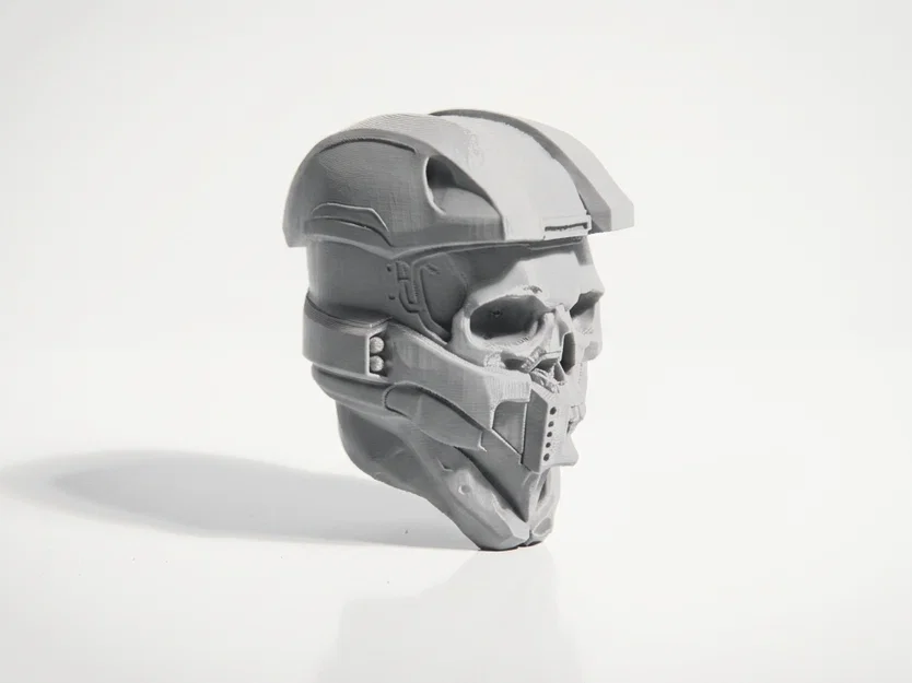 Mô hình tượng bán thân Master Chief nửa đầu lâu in 3D - Image 2