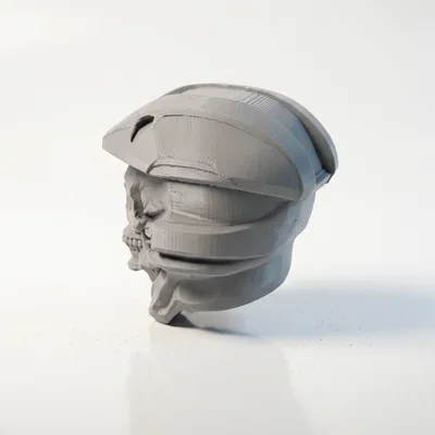 Mô hình tượng bán thân Master Chief nửa đầu lâu in 3D