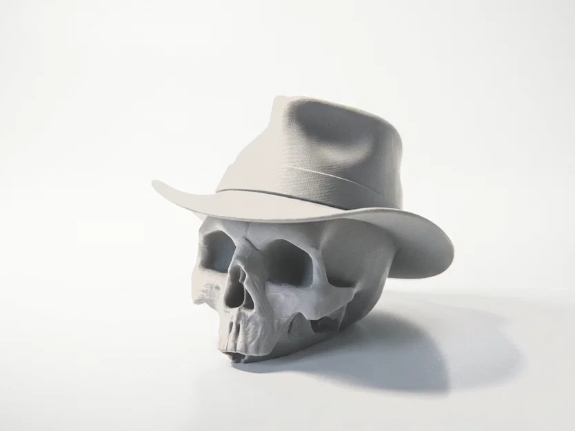 Mô hình 3D Đầu Lâu Đội Mũ Cao Bồi phong cách Kinh dị - Image 1